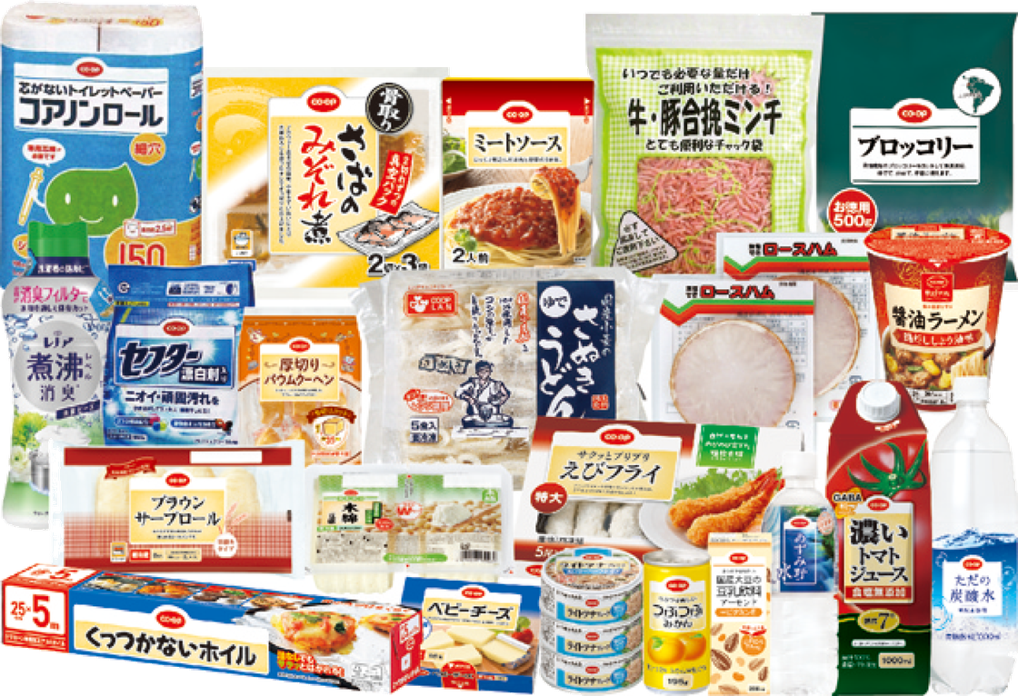 宅配でお届けする商品の例